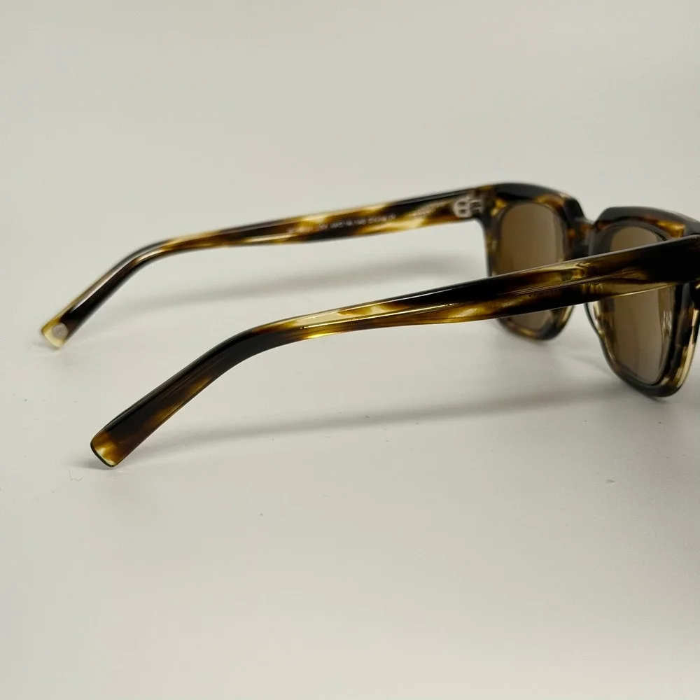 Warby Parker Winston Sunglasses Brandy Tortoise Square Brown Lens 49-19-140 256